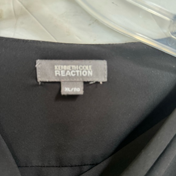 Kenneth Cole Lightweight Cowl Neck Flowy Oversized Tunic Blouse Side Slits Boho - Picture 7 of 16